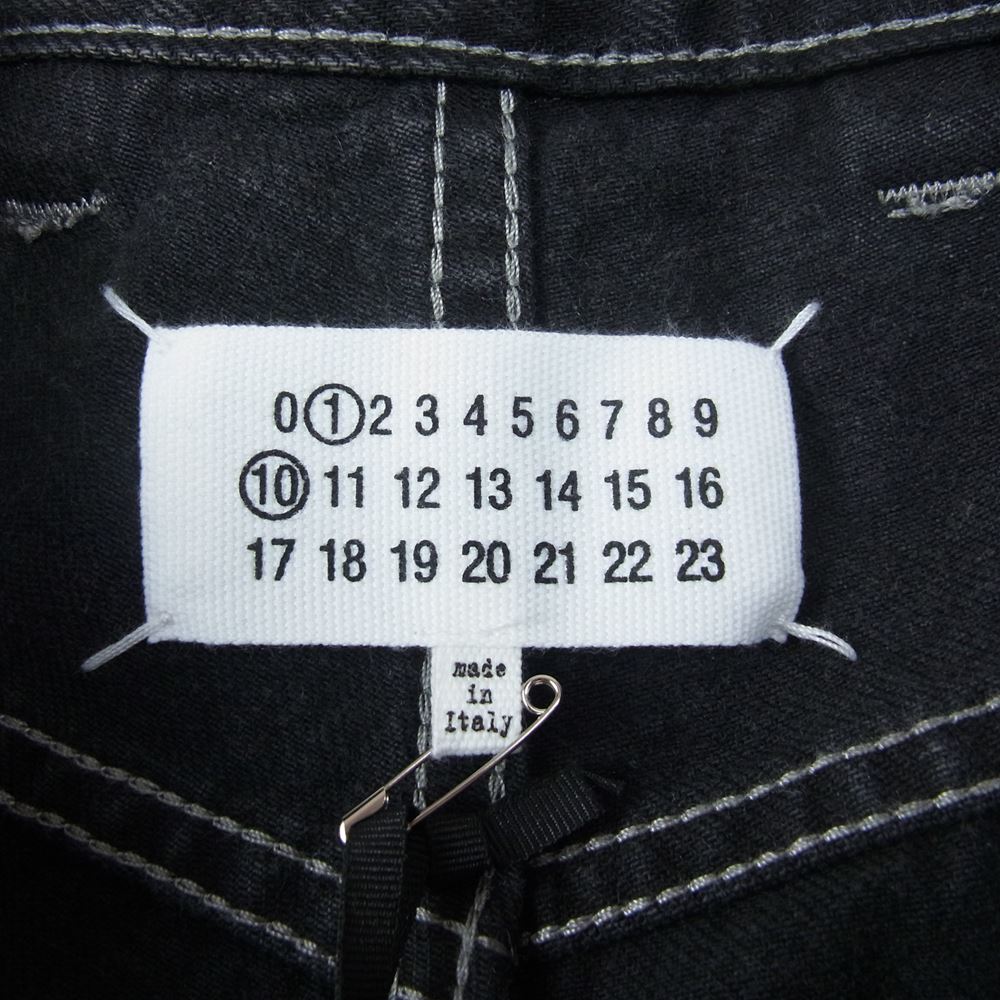 MAISON MARGIELA メゾンマルジェラ 22AW   S50LA0204 S30842  PANTS 5 POCKETS ペイント加工 オーバーサイズ ワイドレッグ テ―パード デニム パンツ ブラック系 34【新古品】【未使用】【中古】