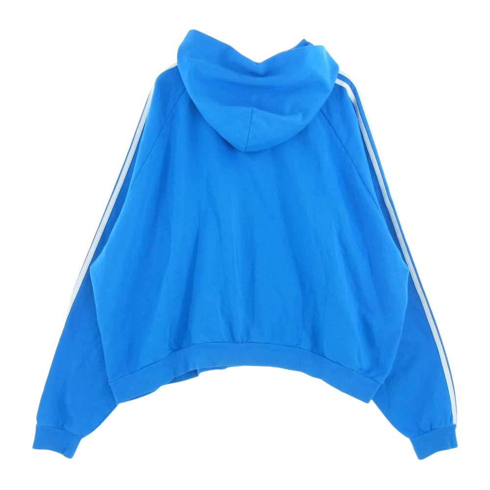BALENCIAGA バレンシアガ 729322 TNVN2  × adidas Hoodie Large Fit アディダス フーディ スウェット パーカー ブルー系 2【中古】