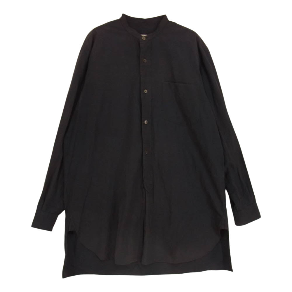 COMOLI コモリ 101-02003 Band collar shirt バンドカラー シャツ 長袖 ダークネイビー系 1【中古】