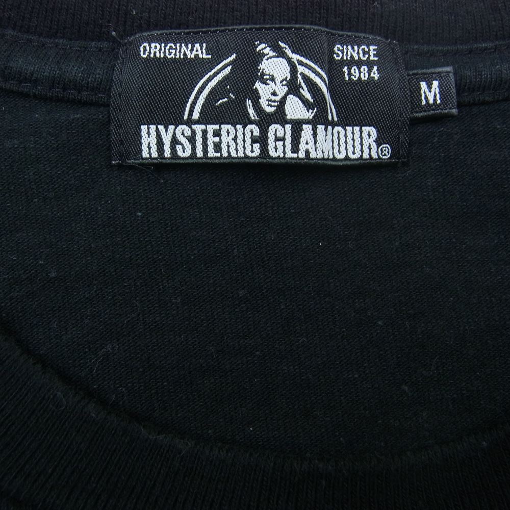 HYSTERIC GLAMOUR ヒステリックグラマー 021-2CT19 HYSTERIC ロゴ ベア Tシャツ  ブラック系 M【中古】