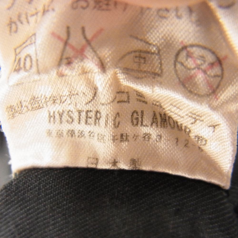 HYSTERIC GLAMOUR ヒステリックグラマー 2AH-0260 コットン 半袖 ワーク シャツ チャコール系 FREE【中古】