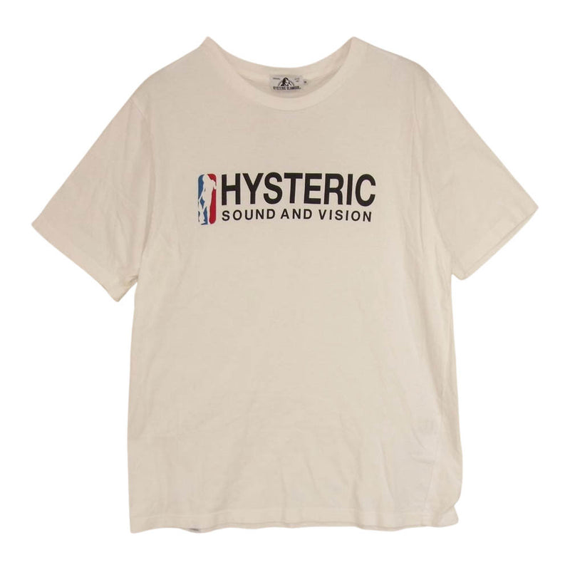 HYSTERIC GLAMOUR ヒステリックグラマー 02191CT34 HYS ATHLETIC pt Tシャツ ホワイト系 M【中古】