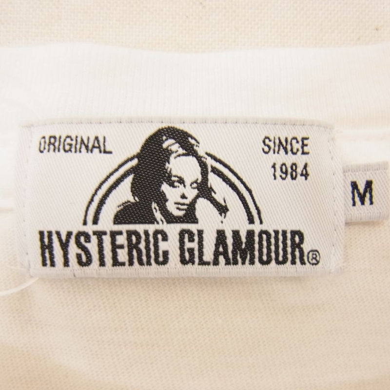 HYSTERIC GLAMOUR ヒステリックグラマー 02191CT34 HYS ATHLETIC pt Tシャツ ホワイト系 M【中古】