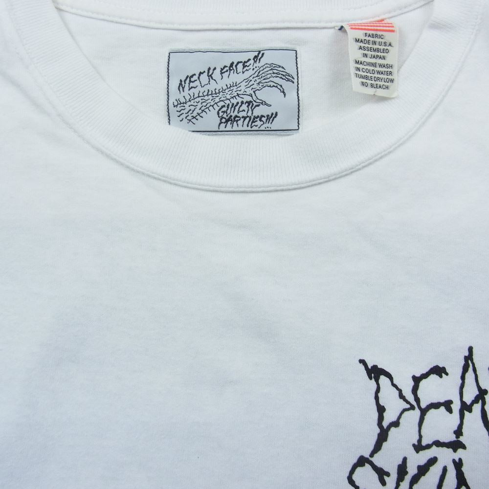 WACKO MARIA ワコマリア PARADISE TOKYO 2周年記念 ネックフェイス フライヤー プリント Tシャツ  ホワイト系 M【中古】