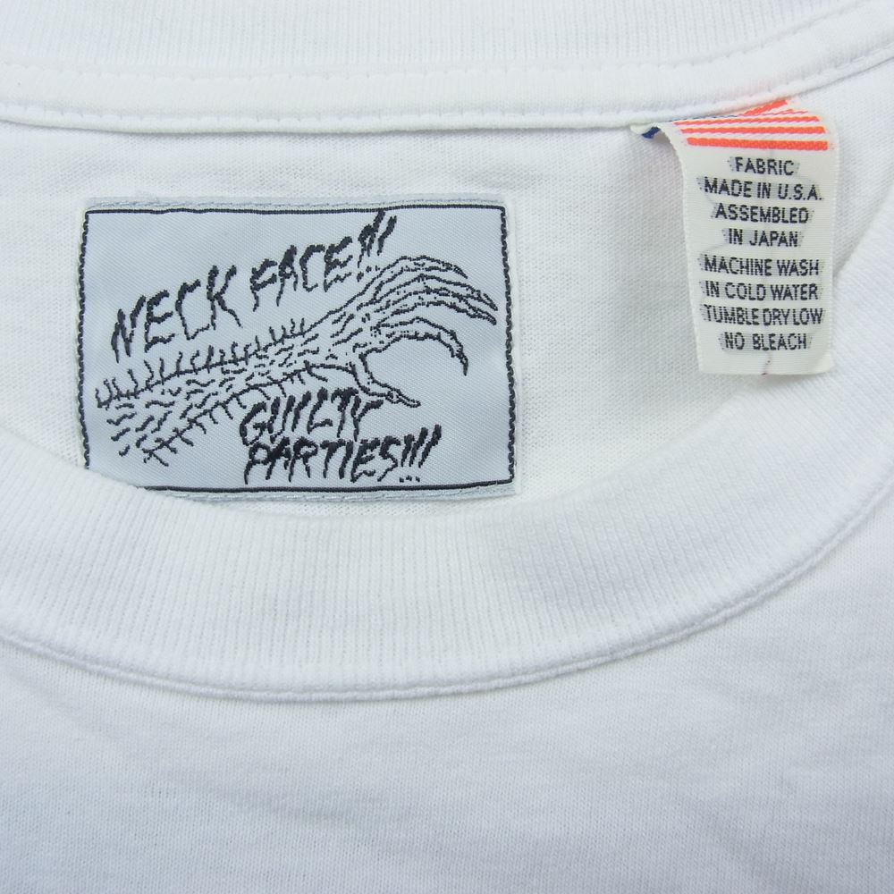 WACKO MARIA ワコマリア PARADISE TOKYO 2周年記念 ネックフェイス フライヤー プリント Tシャツ  ホワイト系 M【中古】