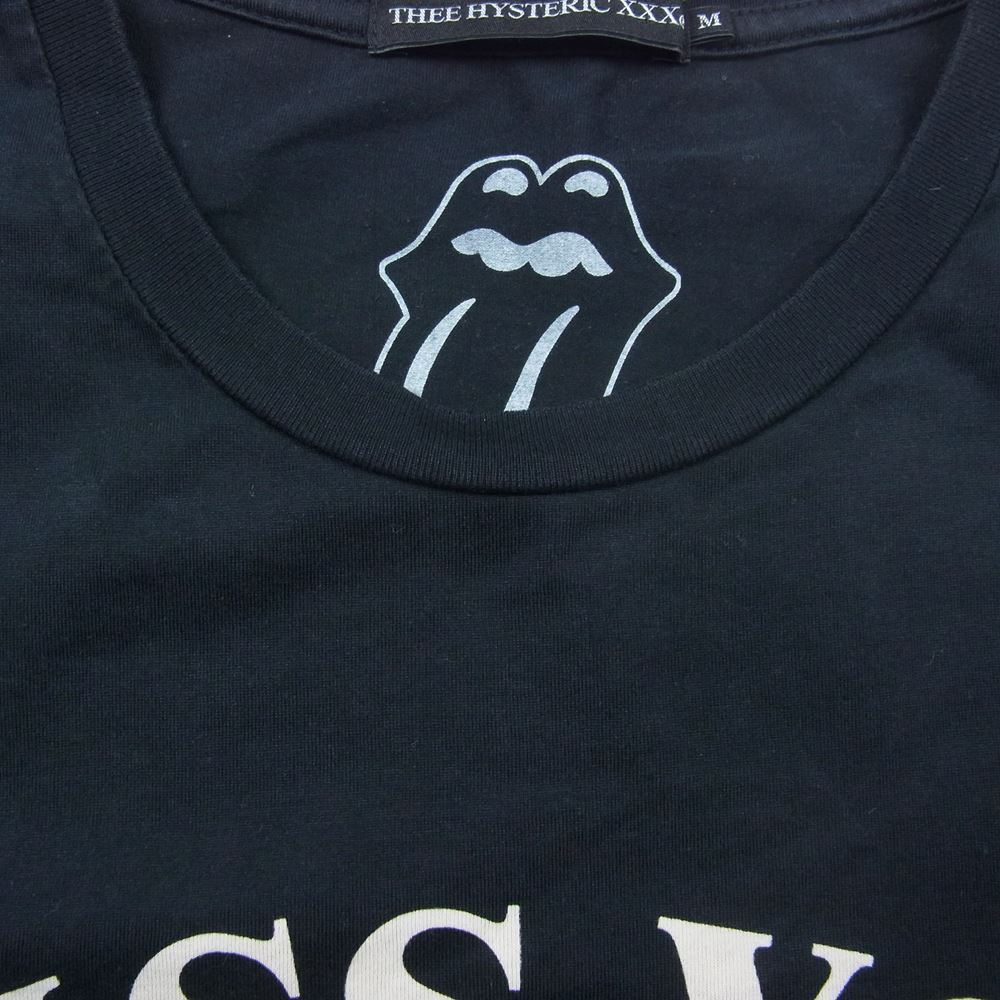 HYSTERIC GLAMOUR ヒステリックグラマー 06183CT09 XXX トリプルエックス THE ROLLING STONES MISS YOU ローリングストーンズ プリント Tシャツ ブラック系 M【中古】