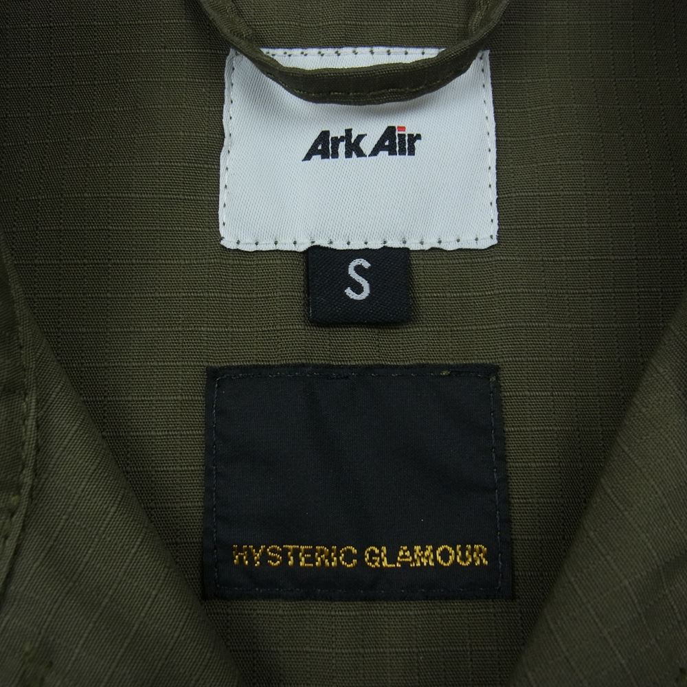 HYSTERIC GLAMOUR ヒステリックグラマー 02211AH12 × ArkAir アークエア ユーティリティ 半袖 シャツ カーキ系 S【中古】
