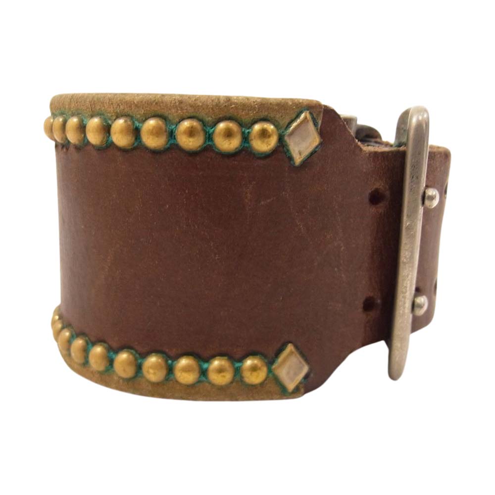 WOLF'S HEAD ウルフズヘッド 50mm スタッズ レザー ブレスレット