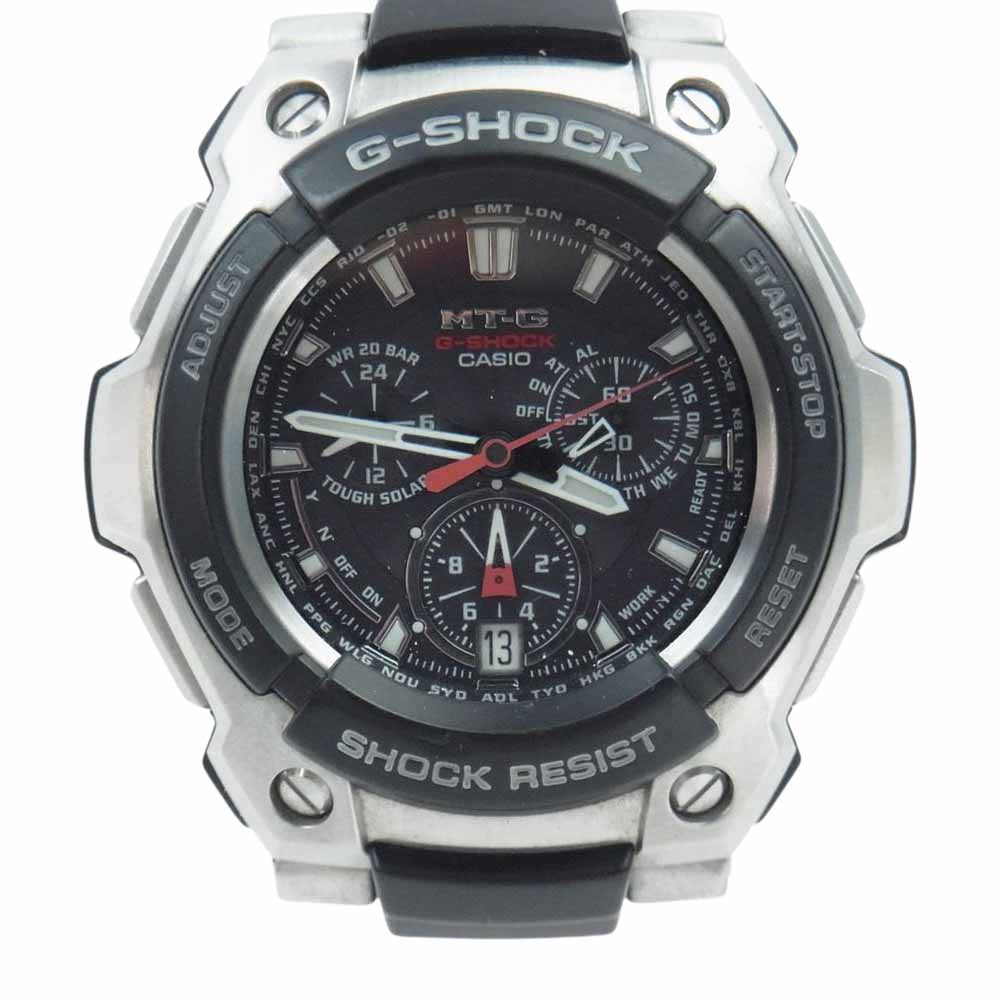 CASIO G-SHOCK カシオ ジーショック MTG-1000-1AJF MT-G 電波ソーラー タフソーラー ウオッチ 腕時計 シルバー系 ブラック系【中古】