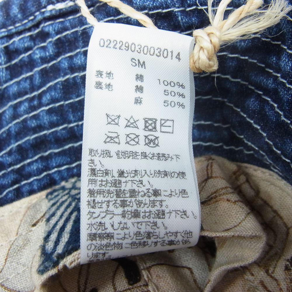 VISVIM ビズビム 0222903003014 ICT BUCKET CAP DRY DENIM デニム ハット  インディゴブルー系 SM【新古品】【未使用】【中古】