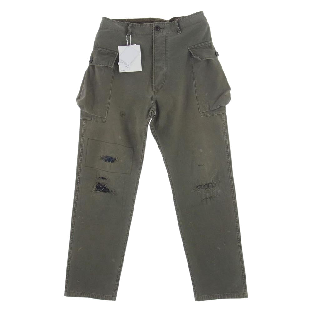 VISVIM ビズビム 19AW  0119405008001 VETERANS PANTS CRASH クラッシュ パンツ グリーン系 1【新古品】【未使用】【中古】