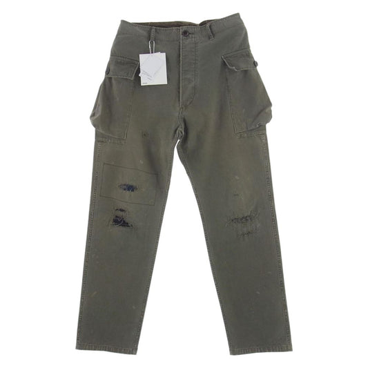 VISVIM ビズビム 19AW  0119405008001 VETERANS PANTS CRASH クラッシュ パンツ グリーン系 1【新古品】【未使用】【中古】