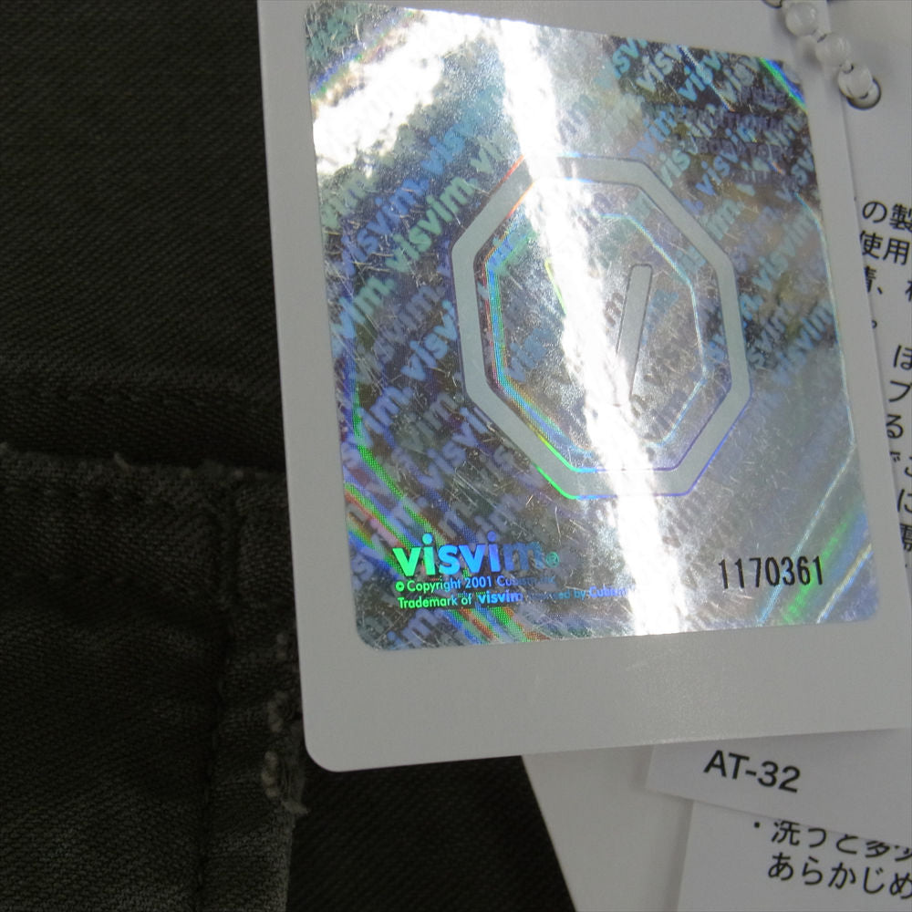 VISVIM ビズビム 19AW  0119405008001 VETERANS PANTS CRASH クラッシュ パンツ グリーン系 1【新古品】【未使用】【中古】