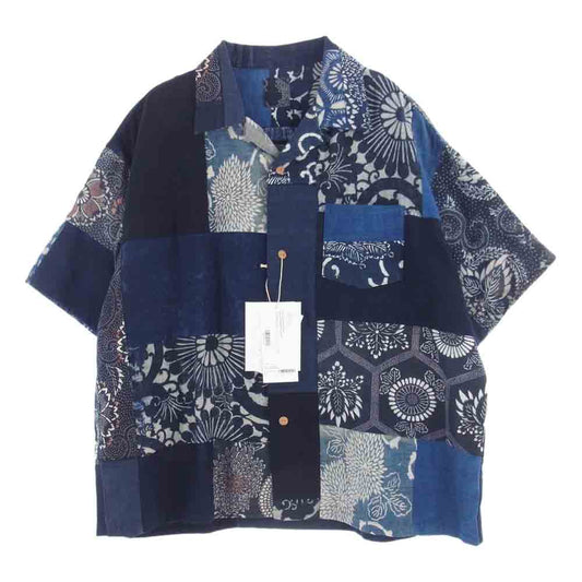 VISVIM ビズビム 0221905011006 ICT WALLIS SHIRTS S/S KOFU 半袖 シャツ ブルー系 ネイビー系 2【新古品】【未使用】【中古】