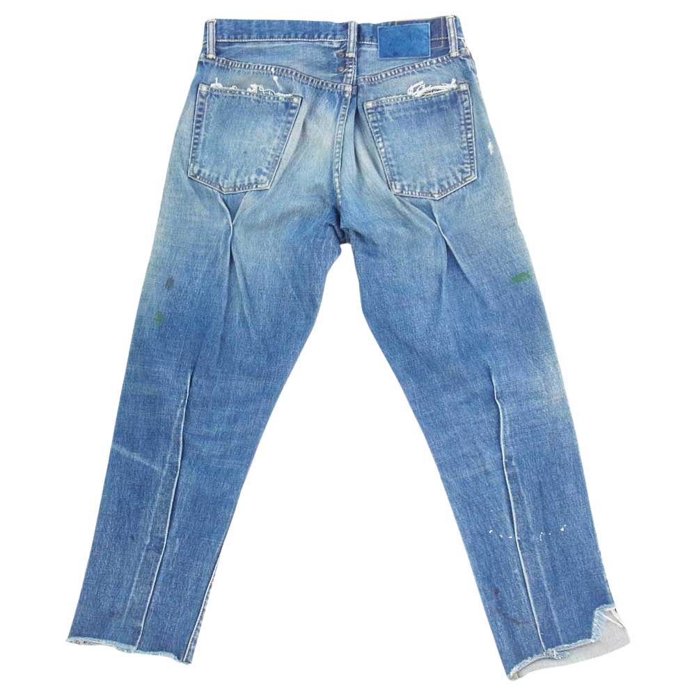 VISVIM ビズビム 19SS  0119105005035 SS JOURNEYMAN PANTS TACKED CRASH ダメージ加工 デニム パンツ  インディゴブルー系 1【新古品】【未使用】【中古】