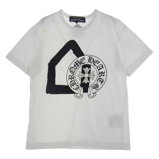 CHROME HEARTS クロムハーツ（原本無） 12SS × COMME des GARCONS コムデギャルソン 【クリーニング済】 DSM限定 ホースシュー プリント Tシャツ ホワイト系 M【美品】【中古】