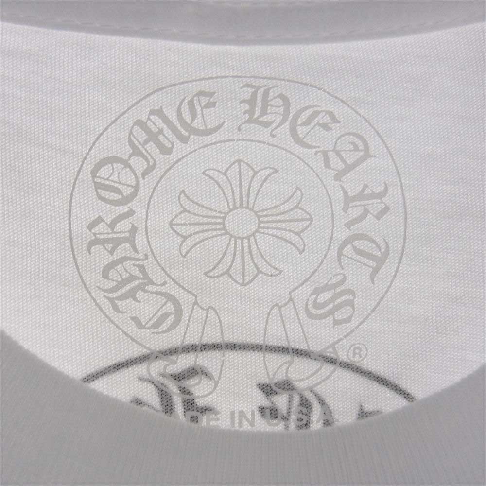 CHROME HEARTS クロムハーツ（原本無） 【クリーニング済】ホースシュー ショートスリーブ ポケット プリント Tシャツ ホワイト系 M【美品】【中古】