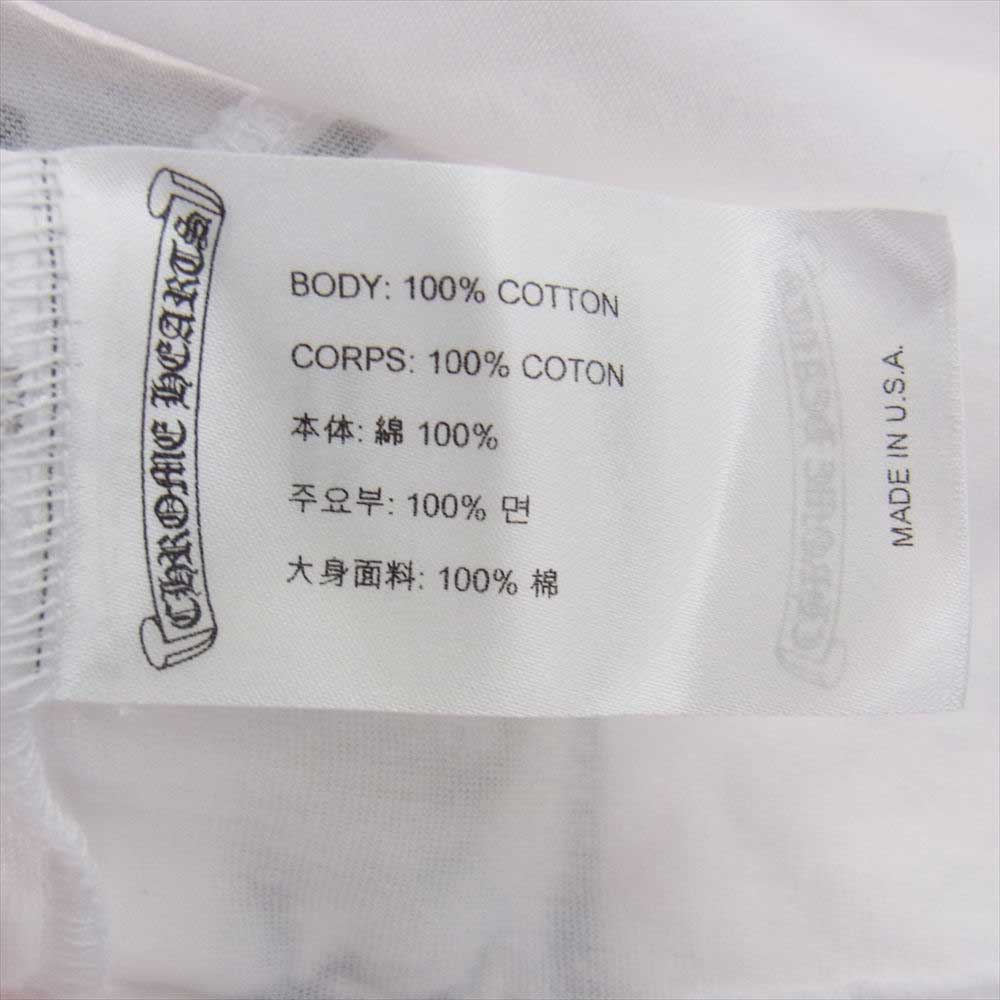 CHROME HEARTS クロムハーツ（原本無） 【クリーニング済】ホースシュー ショートスリーブ ポケット プリント Tシャツ ホワイト系 M【美品】【中古】