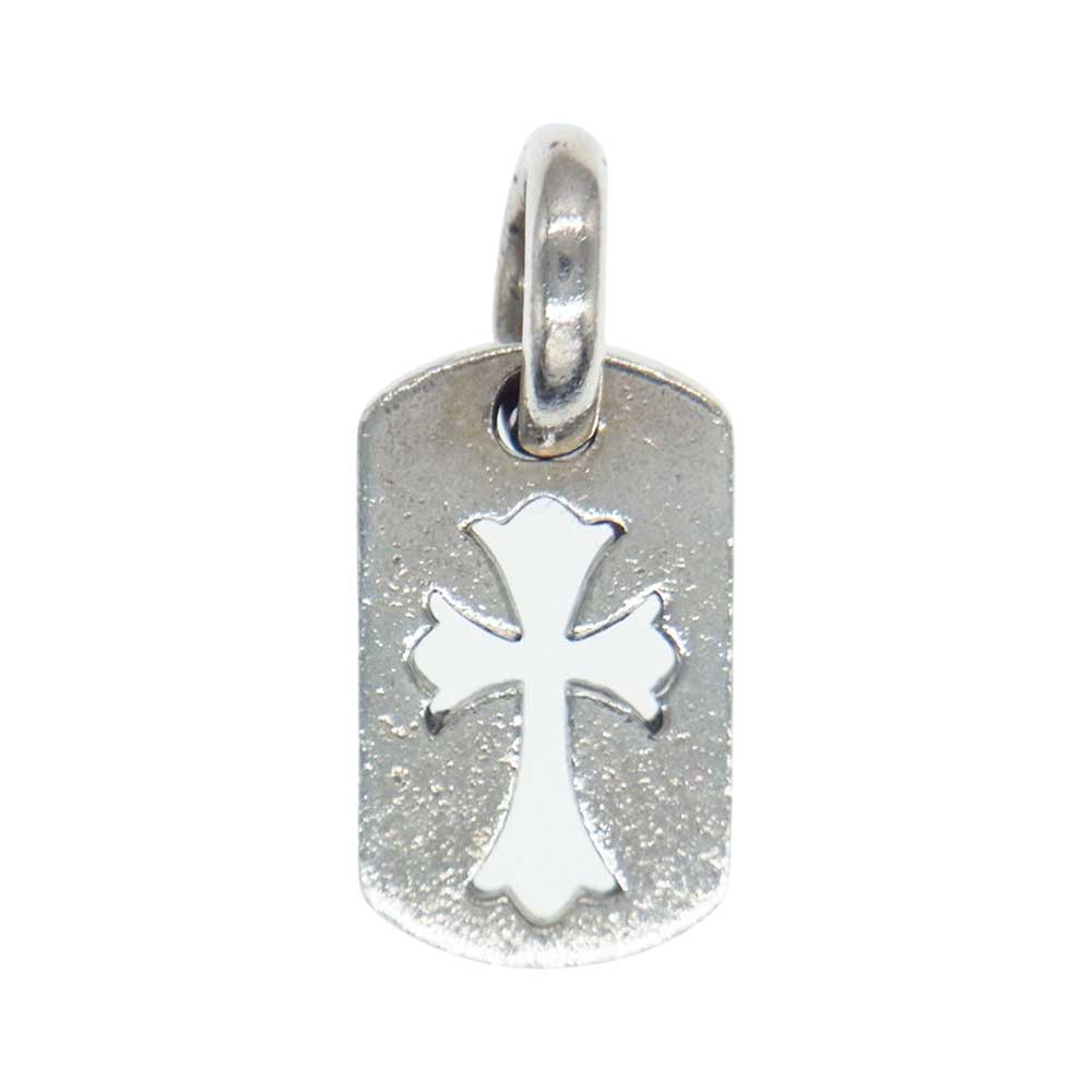 CHROME HEARTS クロムハーツ（原本無） DT TNY CO CRS タイニー カットアウト クロス チャーム ネックレス トップ シルバー系【中古】