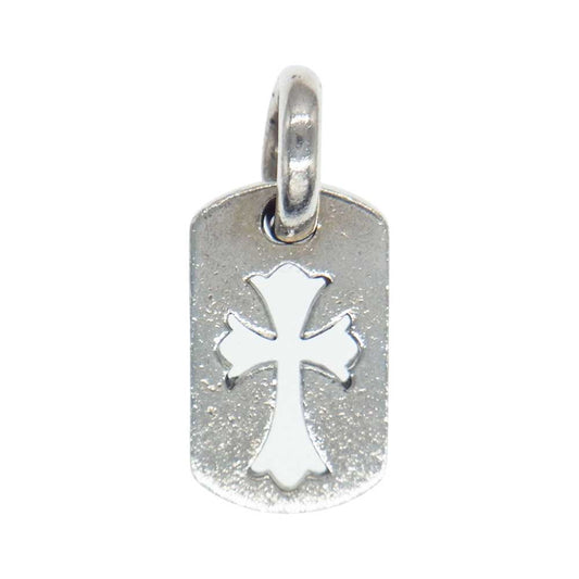 CHROME HEARTS クロムハーツ（原本無） DT TNY CO CRS タイニー カットアウト クロス チャーム ネックレス トップ シルバー系【中古】