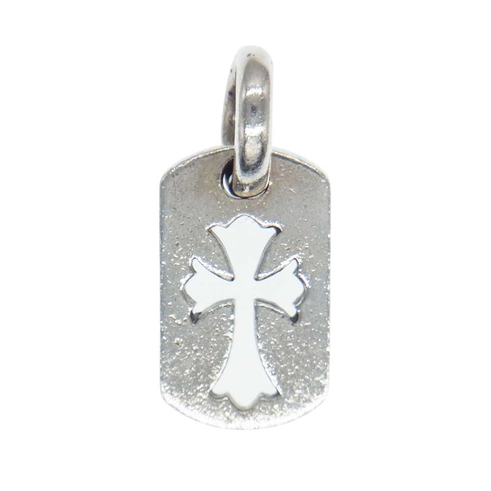 CHROME HEARTS クロムハーツ（原本無） DT TNY CO CRS タイニー カットアウト クロス チャーム ネックレス トップ シルバー系【中古】