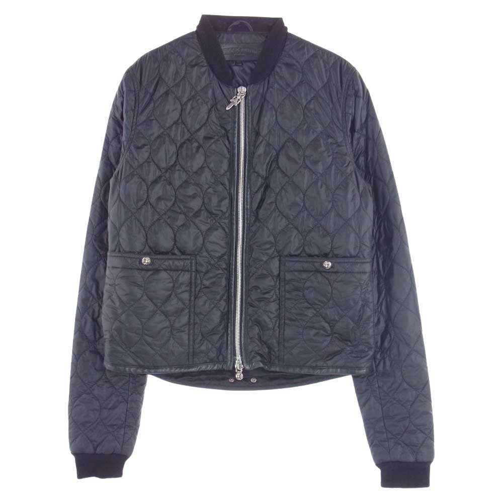 CHROME HEARTS クロムハーツ（原本無） ダガージップ キルティング ナイロンジャケット ブラック系 S【中古】