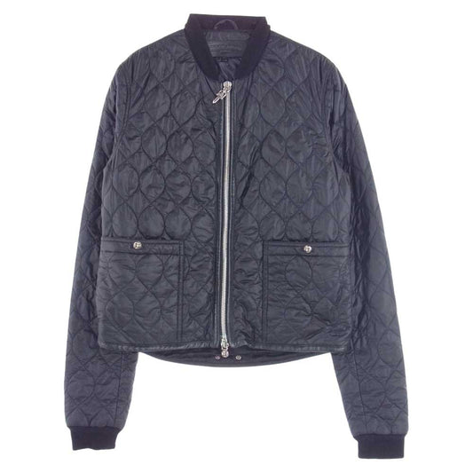 CHROME HEARTS クロムハーツ（原本無） ダガージップ キルティング ナイロンジャケット ブラック系 S【中古】