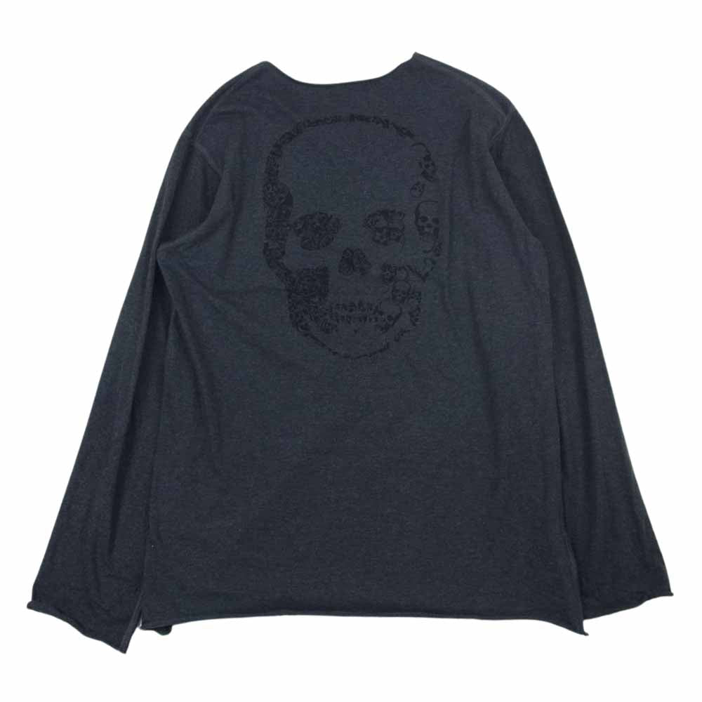 Lucien Pellat-Finet ルシアンペラフィネ スカル バックプリント 長袖カットソー グレー系 L【中古】