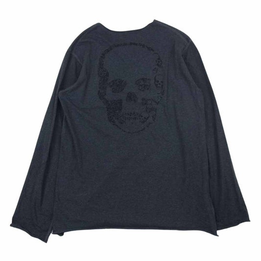 Lucien Pellat-Finet ルシアンペラフィネ スカル バックプリント 長袖カットソー グレー系 L【中古】