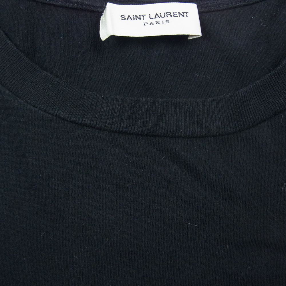 SAINT LAURENT サンローラン 541888 YB2XS ロゴ プリント TEE  半袖 Tシャツ ブラック系 XS【中古】