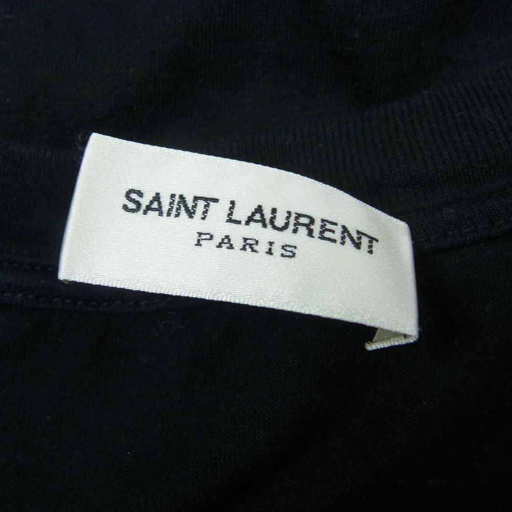 SAINT LAURENT サンローラン 541888 YB2XS ロゴ プリント TEE  半袖 Tシャツ ブラック系 XS【中古】