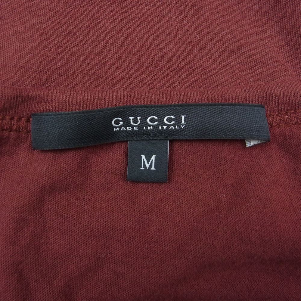 GUCCI グッチ 363347-X3857 KEFIA PRINT T-SHIRT GG 柄 プリント Tシャツ カットソー ブラウン系 M【中古】