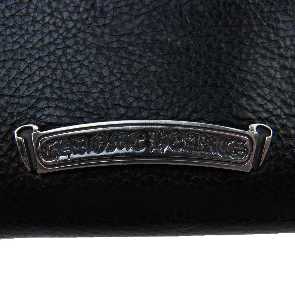 CHROME HEARTS クロムハーツ（原本有） REC F ZIP #2 FLG フィリグリープラス レザー ラウンドジップ ロング ウォレット 長財布 ブラック系【中古】