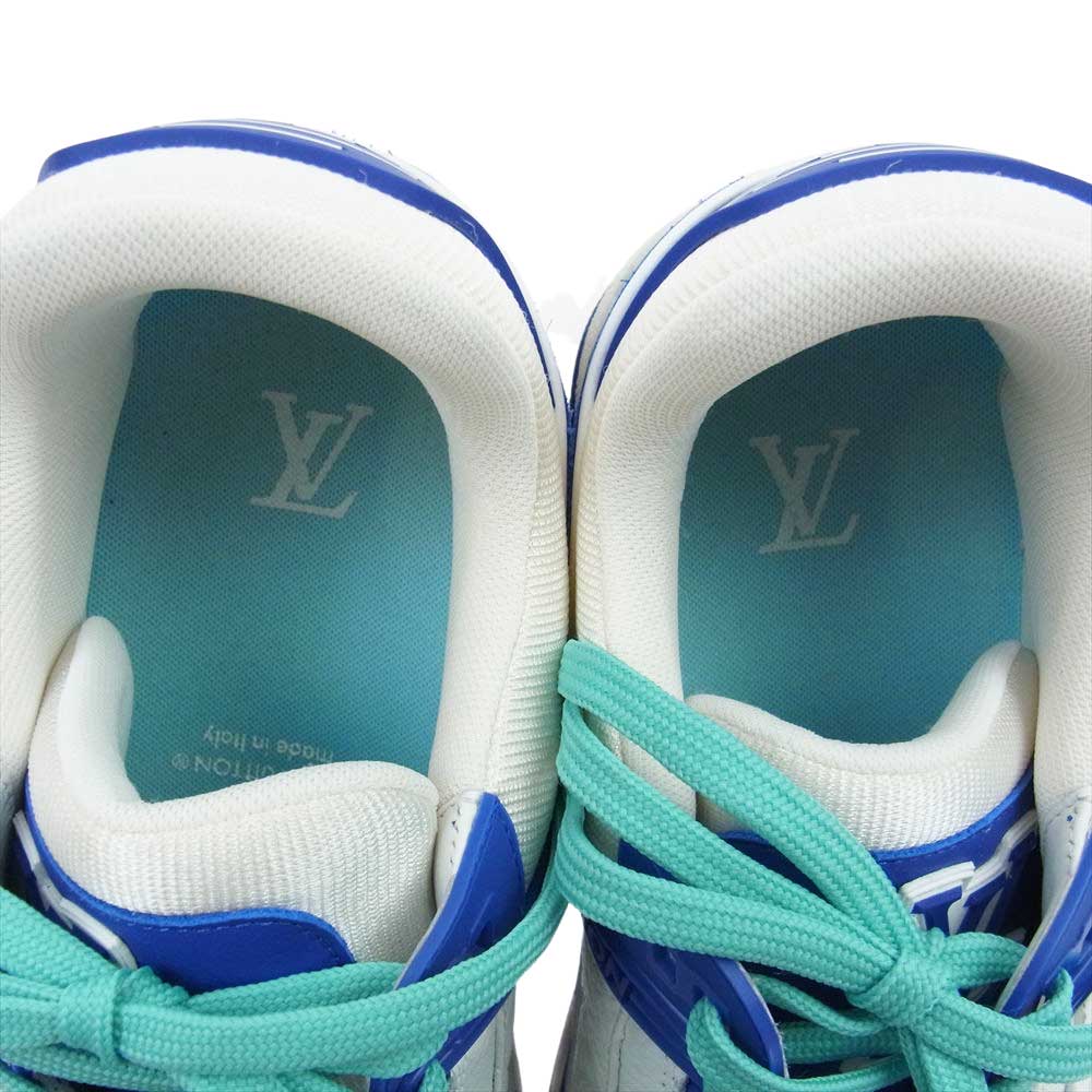 LOUIS VUITTON ルイ・ヴィトン 1A9VOC LVトレイナー ライン スニーカー ブルー系 ホワイト系 7.5【中古】
