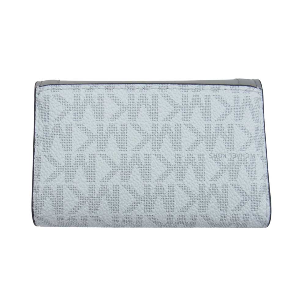 Michael Kors マイケルコース 35S0GFTP5B FULTON MKシグネチャー 6連 キーケース ホワイト系【新古品】【未使用】【中古】