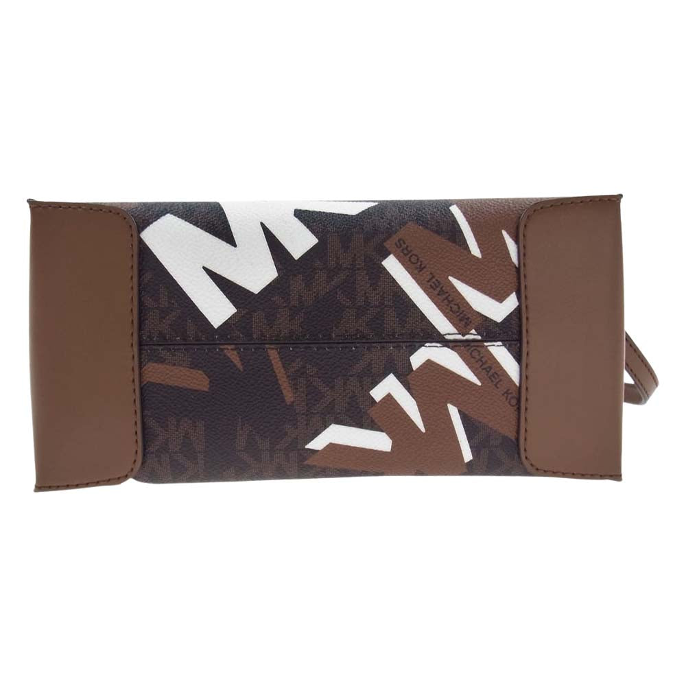 Michael Kors マイケルコース 35F2GM9M2V MERCER MKシグネチャー メッセンジャー ミディアム 2Way ハンド ショルダー バッグ ブラウン系 ダークブラウン系【新古品】【未使用】【中古】