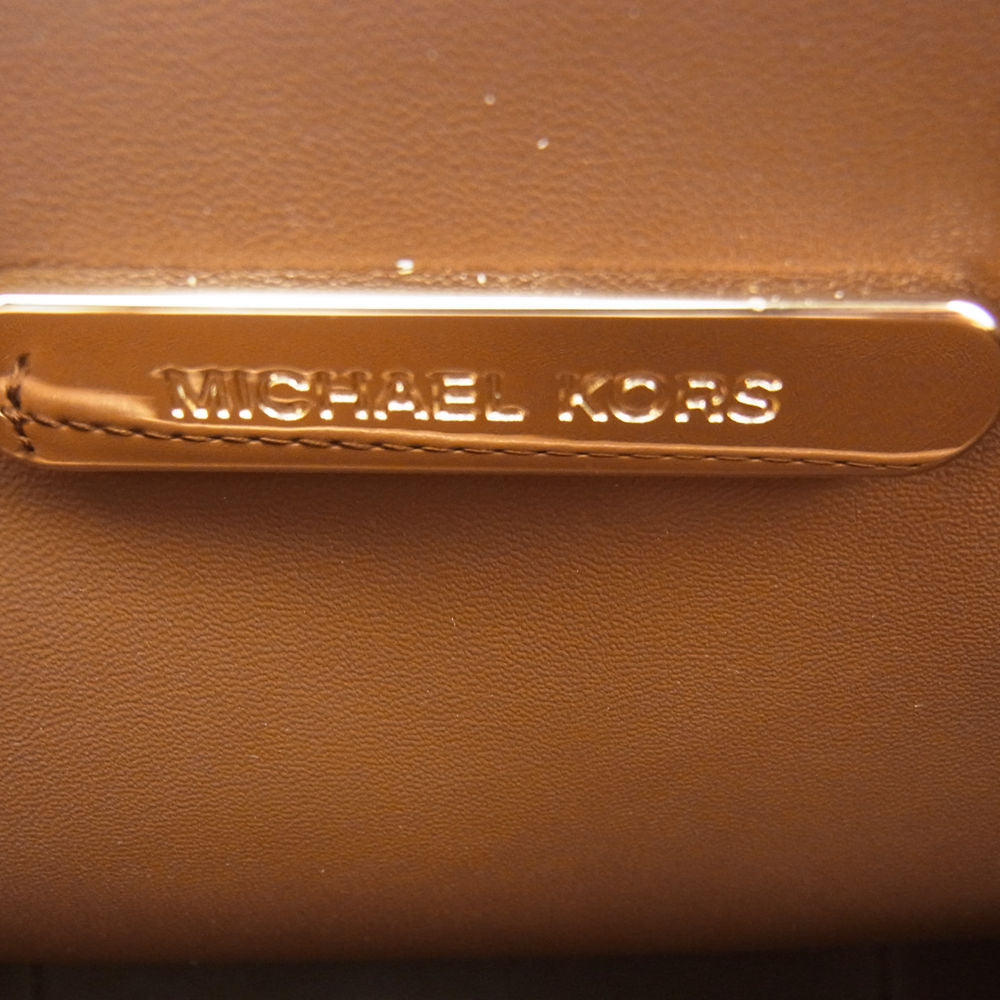 Michael Kors マイケルコース 35F2GM9M2V MERCER MKシグネチャー メッセンジャー ミディアム 2Way ハンド ショルダー バッグ ブラウン系 ダークブラウン系【新古品】【未使用】【中古】