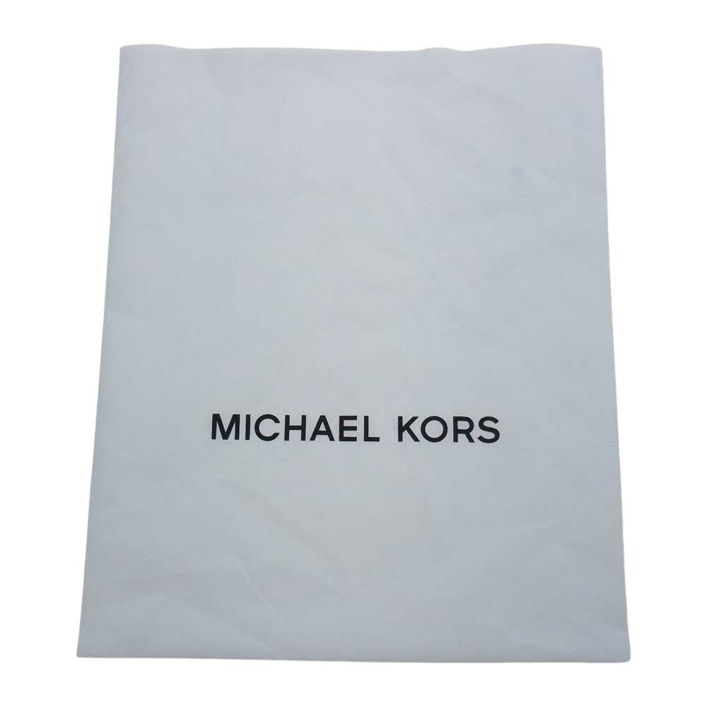 Michael Kors マイケルコース 35F2GM9S1B2605 MERCER MKシグネチャー トップジップ ベルテッド サッチェル スモール 2Way ハンド ショルダー バッグ ブラウン系 ホワイト系【新古品】【未使用】【中古】