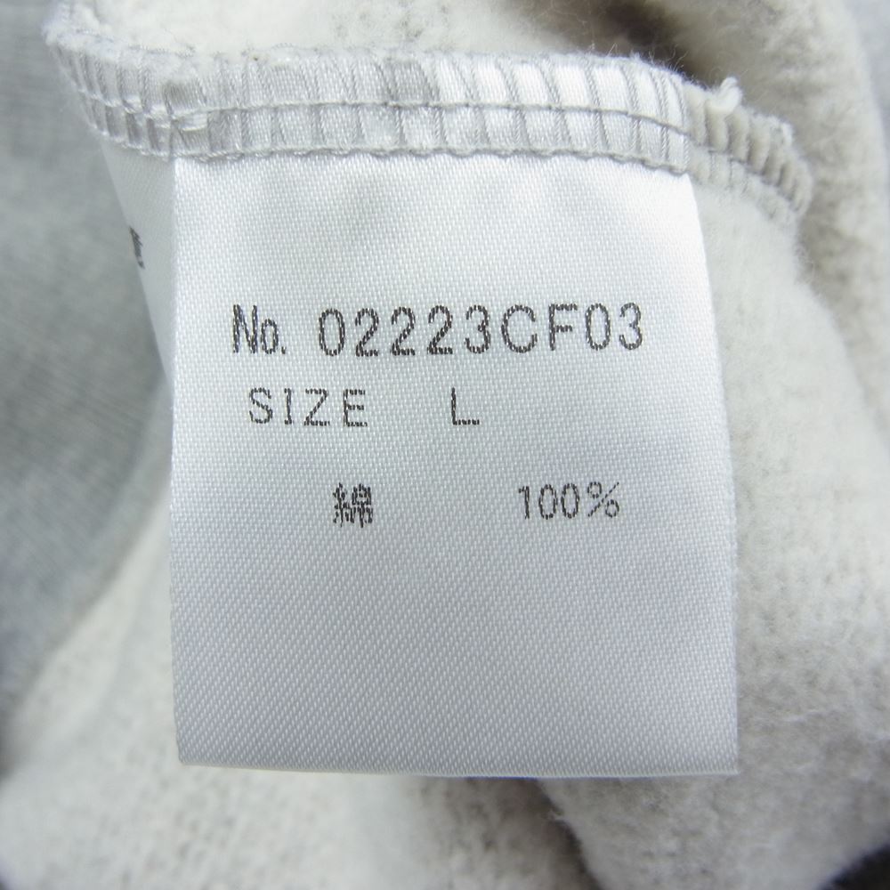 HYSTERIC GLAMOUR ヒステリックグラマー 02223CF03 HYS TIMES COLLEGE ガール カレッジロゴ プリント パーカー グレー系 L【中古】