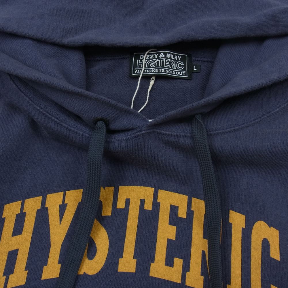 HYSTERIC GLAMOUR ヒステリックグラマー 02231CF03 SUPERFUZZ 1984 スーパーファズ ガール プリント パーカー ネイビー系 L【中古】
