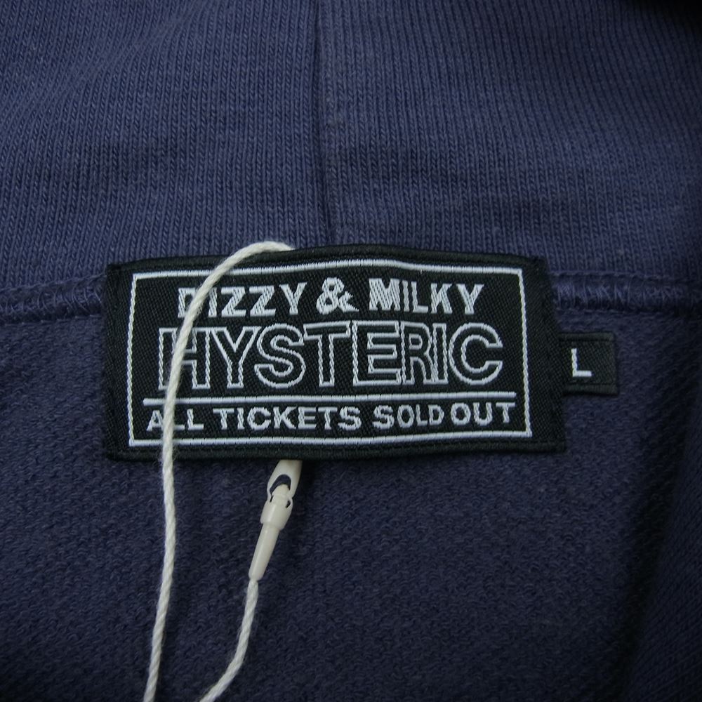 HYSTERIC GLAMOUR ヒステリックグラマー 02231CF03 SUPERFUZZ 1984 スーパーファズ ガール プリント パーカー ネイビー系 L【中古】
