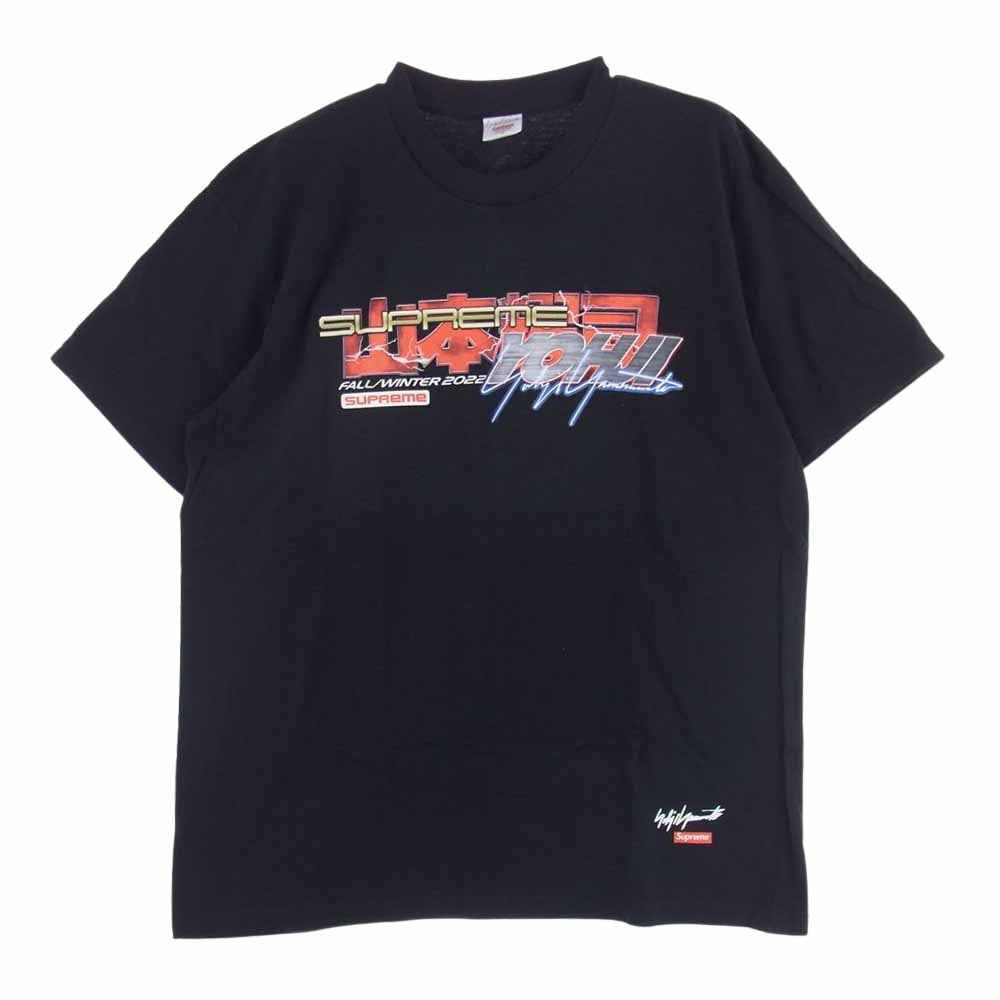 Supreme シュプリーム 22AW × YOHJI YAMAMOTO TEKKEN TEE ヨウジヤマモト 鉄拳 ロゴ プリント 半袖 Tシャツ ブラック系 M【極上美品】【中古】