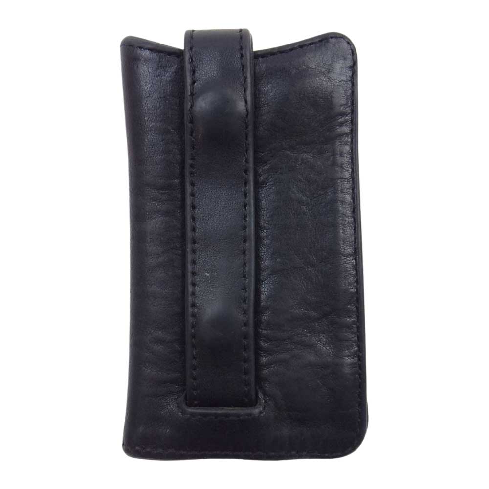 CHROME HEARTS クロムハーツ（原本無） レザー クロスボール キーケース ブラック系【中古】