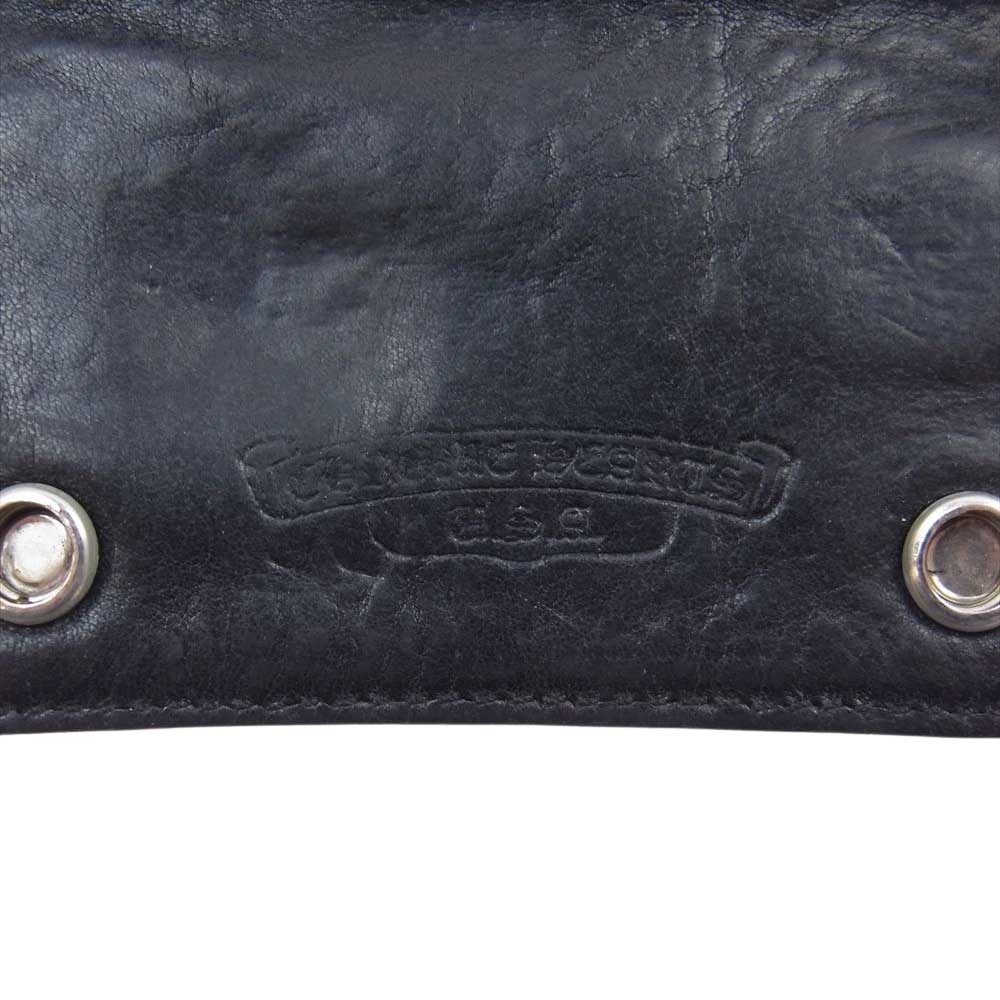 CHROME HEARTS クロムハーツ（原本無） レザー クロスボール キーケース ブラック系【中古】