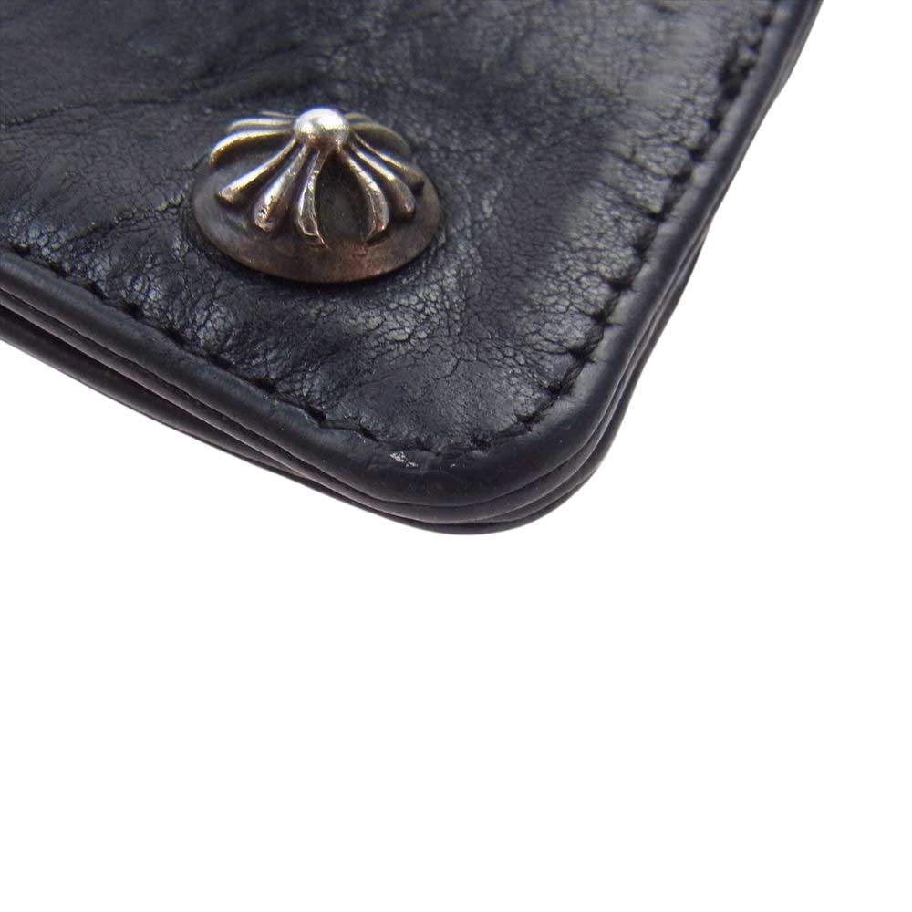 CHROME HEARTS クロムハーツ（原本無） レザー クロスボール キーケース ブラック系【中古】