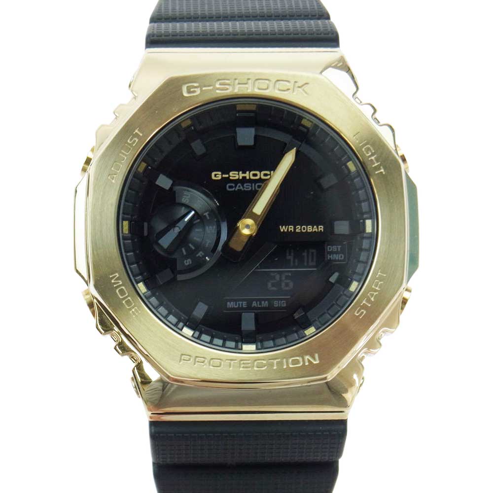 CASIO G-SHOCK カシオ ジーショック GM-2100G-1A9JF  メタルカバードシリーズ アナデジ ウォッチ 腕時計 ブラック系 ゴールド系【極上美品】【中古】