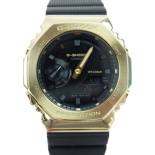 CASIO G-SHOCK カシオ ジーショック GM-2100G-1A9JF  メタルカバードシリーズ アナデジ ウォッチ 腕時計 ブラック系 ゴールド系【極上美品】【中古】