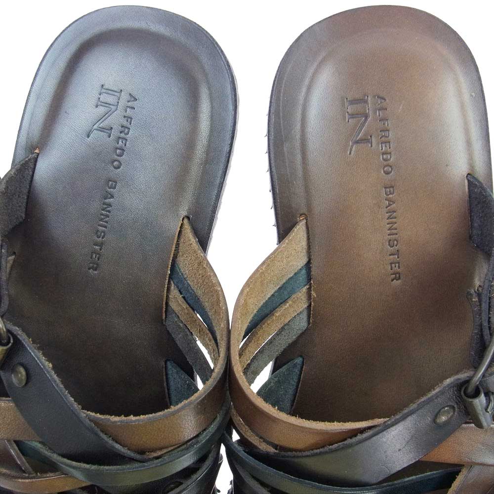 alfredoBANNISTER アルフレッドバニスター レザー サンダル ブラウン系 40【中古】