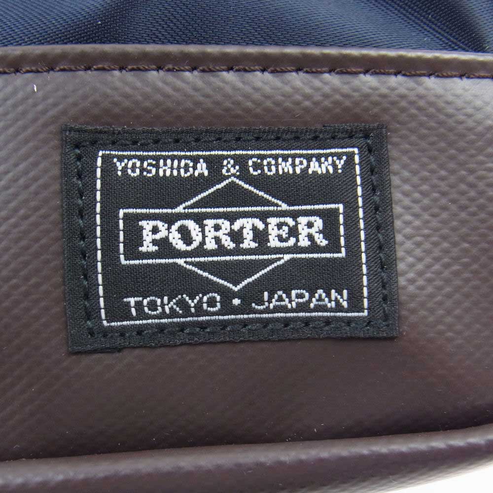 PORTER ポーター 383-15700  STORM ストーム ショルダーバッグ  ダークネイビー系 ダークブラウン系【中古】