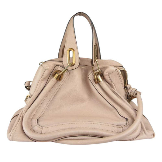 Chloe クロエ パラティ 2Way ショルダー ハンド バッグ ピンク系【中古】